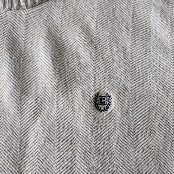 Vintage 2000's Chaps Ralph Lauren Crown Logo Tan Knit Sweater XL - Picture 5 of 8